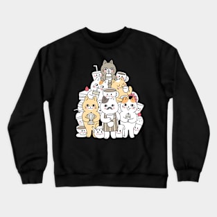 Cool Cat Coffee Club Crewneck Sweatshirt